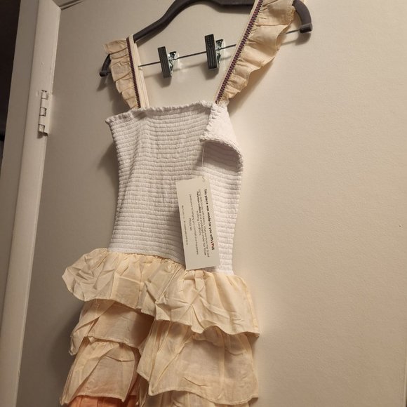 Lovely ombre cotton ruffled dress NWT Pitusa - Picture 8 of 8